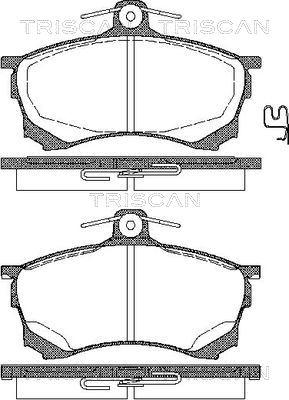 Triscan 8110 42004 - Brake Pad Set, disc brake autospares.lv