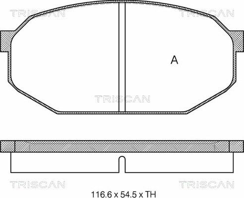 Triscan 8110 42012 - Brake Pad Set, disc brake autospares.lv
