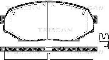 Triscan 8110 50016 - Brake Pad Set, disc brake autospares.lv