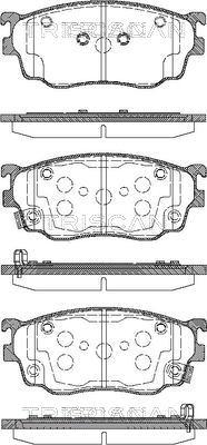 Triscan 8110 50011 - Brake Pad Set, disc brake autospares.lv