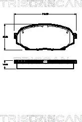 Triscan 8110 50018 - Brake Pad Set, disc brake autospares.lv