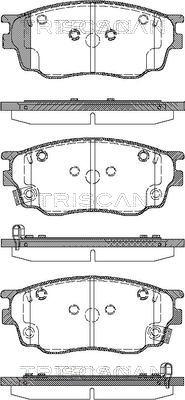 Triscan 1100-080022 - Brake Pad Set, disc brake autospares.lv