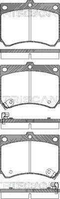 Triscan 8110 50186 - Brake Pad Set, disc brake autospares.lv