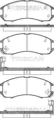 Triscan 8110 50881 - Brake Pad Set, disc brake autospares.lv