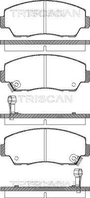 Triscan 8110 50872 - Brake Pad Set, disc brake autospares.lv