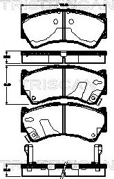 Triscan 8110 69019 - Brake Pad Set, disc brake autospares.lv