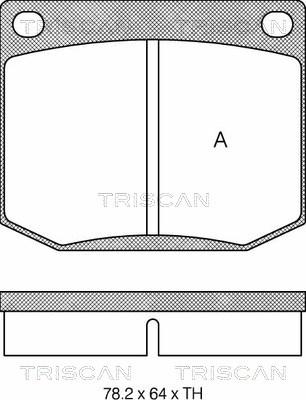 Triscan 8110 65604 - Brake Pad Set, disc brake autospares.lv