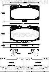Triscan 8110 68181 - Brake Pad Set, disc brake autospares.lv
