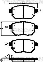 Triscan 8110 68178 - Brake Pad Set, disc brake autospares.lv