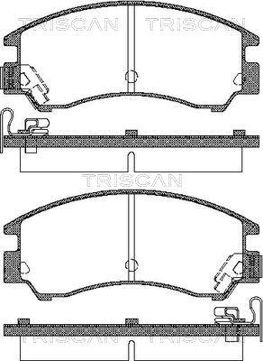 Triscan 8110 68828 - Brake Pad Set, disc brake autospares.lv