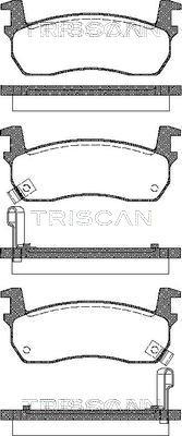 Triscan 8110 14927 - Brake Pad Set, disc brake autospares.lv