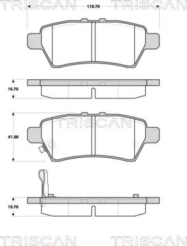 Triscan 8110 14045 - Brake Pad Set, disc brake autospares.lv