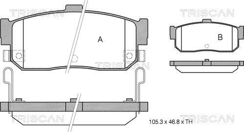 Triscan 8110 14018 - Brake Pad Set, disc brake autospares.lv