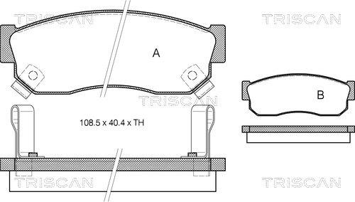 Triscan 8110 14076 - Brake Pad Set, disc brake autospares.lv