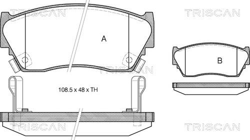 Triscan 8110 14155 - Brake Pad Set, disc brake autospares.lv