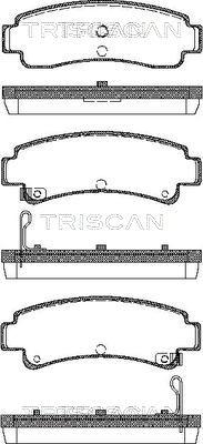 Triscan 8110 14167 - Brake Pad Set, disc brake autospares.lv