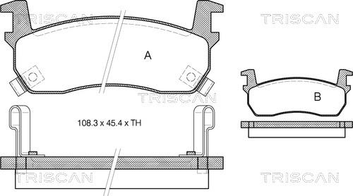 Triscan 8110 14129 - Brake Pad Set, disc brake autospares.lv