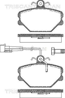 Triscan 8110 15900 - Brake Pad Set, disc brake autospares.lv