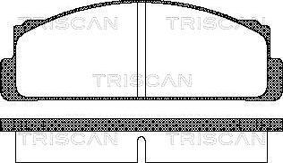 Triscan 8110 15504 - Brake Pad Set, disc brake autospares.lv