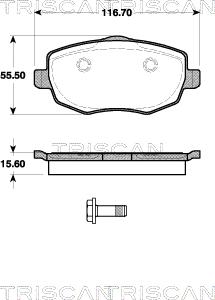 Triscan 8110 15044 - Brake Pad Set, disc brake autospares.lv