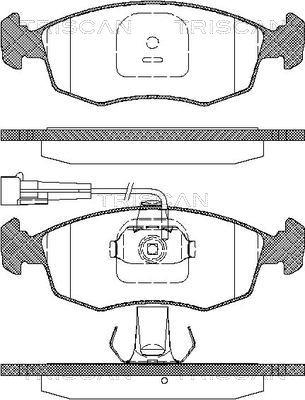 Triscan 8110 15015 - Brake Pad Set, disc brake autospares.lv