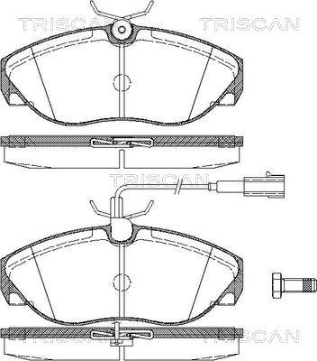 Triscan 8110 15016 - Brake Pad Set, disc brake autospares.lv