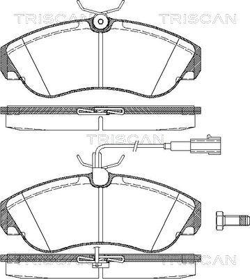 Triscan 8110 15017 - Brake Pad Set, disc brake autospares.lv