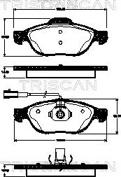 Triscan 8110 15039 - Brake Pad Set, disc brake autospares.lv