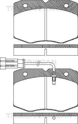 Triscan 8110 15034 - Brake Pad Set, disc brake autospares.lv