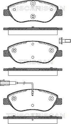 Triscan 8110 15022 - Brake Pad Set, disc brake autospares.lv