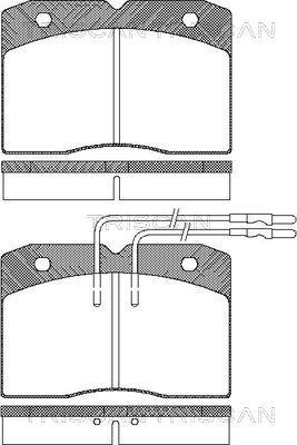 Triscan 8110 15836 - Brake Pad Set, disc brake autospares.lv