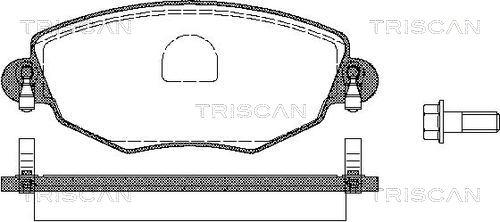 Triscan 8110 16005 - Brake Pad Set, disc brake autospares.lv