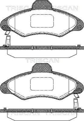 Triscan 8110 16003 - Brake Pad Set, disc brake autospares.lv