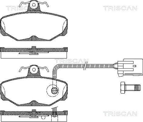 Triscan 8110 16164 - Brake Pad Set, disc brake autospares.lv