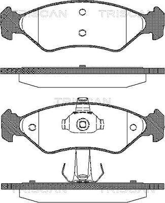 Triscan 8110 16168 - Brake Pad Set, disc brake autospares.lv