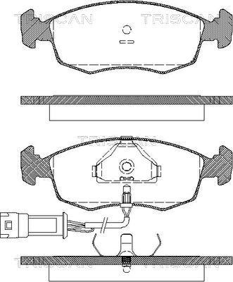 Triscan 8110 16829 - Brake Pad Set, disc brake autospares.lv