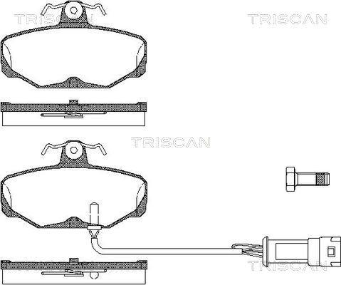 Triscan 8110 16827 - Brake Pad Set, disc brake autospares.lv