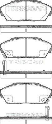 Triscan 8110 10974 - Brake Pad Set, disc brake autospares.lv