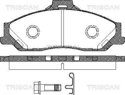 Triscan 8110 10543 - Brake Pad Set, disc brake autospares.lv