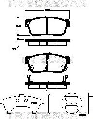 Triscan 8110 10552 - Brake Pad Set, disc brake autospares.lv