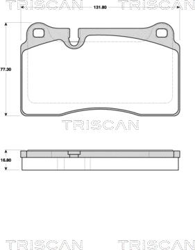 Triscan 8110 10561 - Brake Pad Set, disc brake autospares.lv