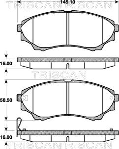 Honda NHC-1511 - Brake Pad Set, disc brake autospares.lv