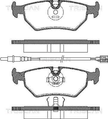 Triscan 8110 10500 - Brake Pad Set, disc brake autospares.lv