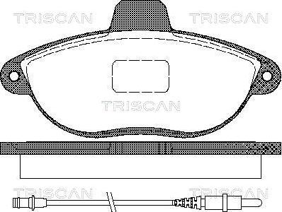 Triscan 8110 10501 - Brake Pad Set, disc brake autospares.lv