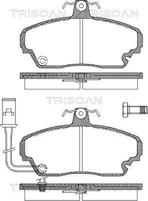 Triscan 8110 10508 - Brake Pad Set, disc brake autospares.lv