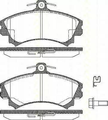 Triscan 8110 10507 - Brake Pad Set, disc brake autospares.lv