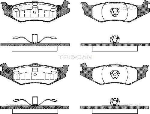 Triscan 8110 10519 - Brake Pad Set, disc brake autospares.lv