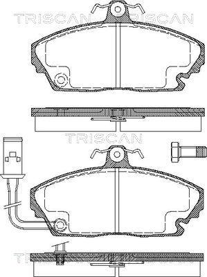 Triscan 8110 10510 - Brake Pad Set, disc brake autospares.lv