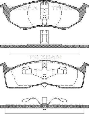 Triscan 8110 10513 - Brake Pad Set, disc brake autospares.lv