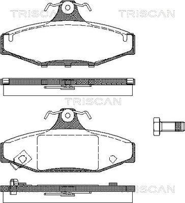 Triscan 8110 10539 - Brake Pad Set, disc brake autospares.lv